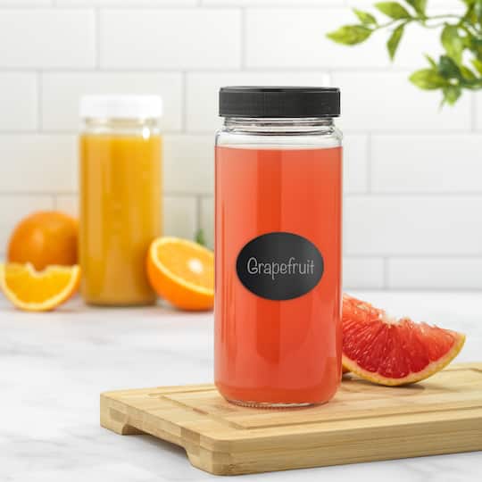 JoyJolt® 16oz. Reusable Glass Juice Bottles with Lids